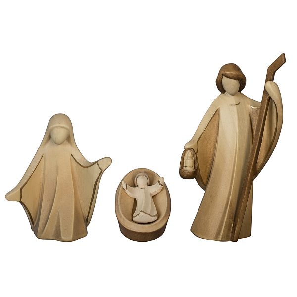 Aramkrippe_gebeizt_Heilige Familie