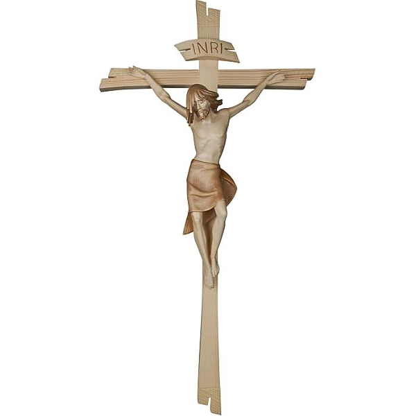 Besinnlicher Corpus Kreuz_holzgeschnitzt_gebeizt