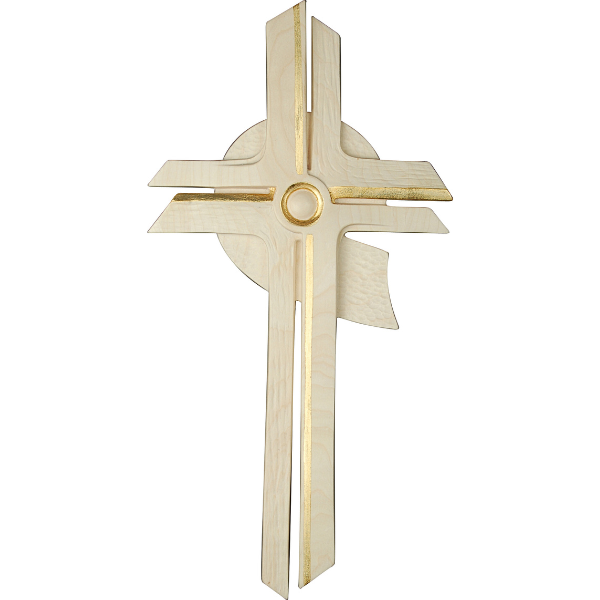 Besinnliches Kreuz_holzgeschnitzt_gold_natur