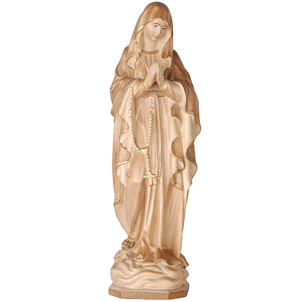 Betende Madonna mit Rosenkranz_geschnitzt_gebeizt