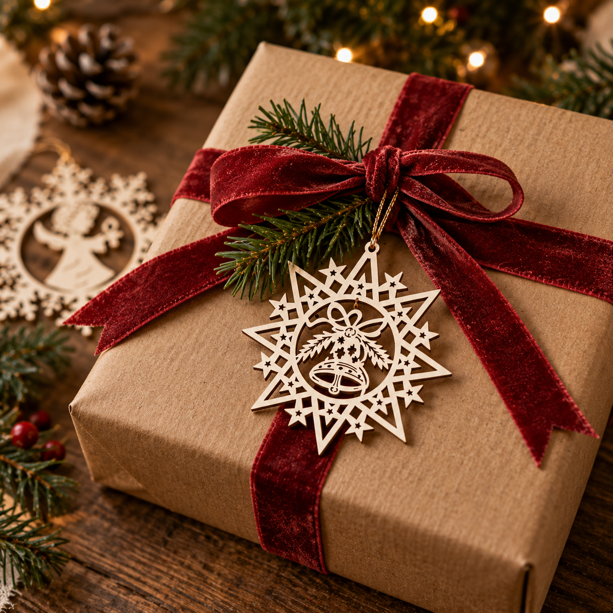Holz Christbaumschmuck Set