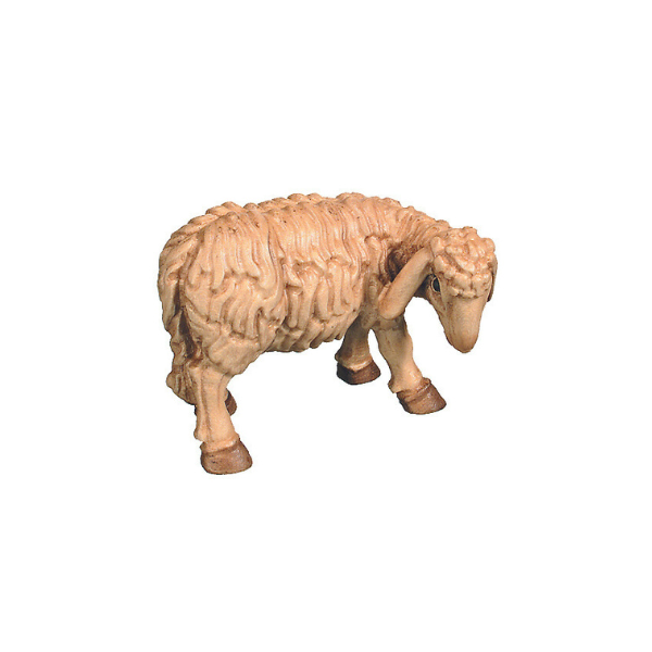 Grasendes Schaf_holzgeschnitzt_gebeizt