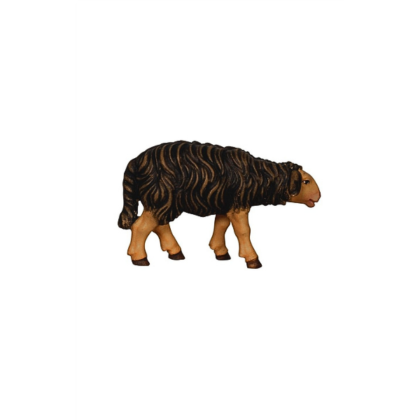Holzschnitzerei_Schaf schauend_color schwarz
