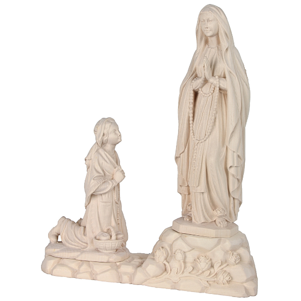 Lourdes Madonna Gruppe_holzgeschnitzt_natur