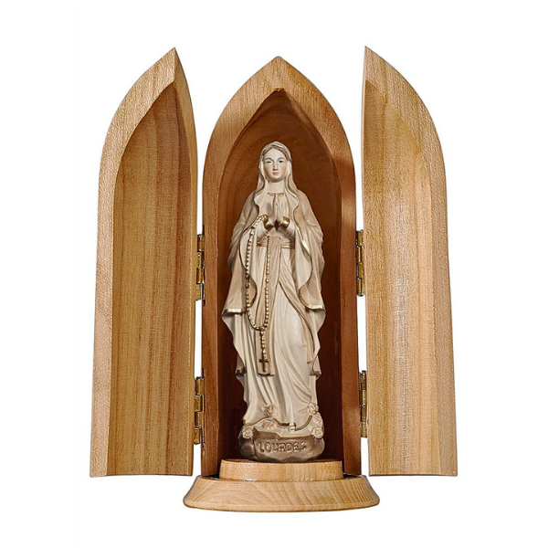 Madonna Lourdes_geschnitzt_gebeizt