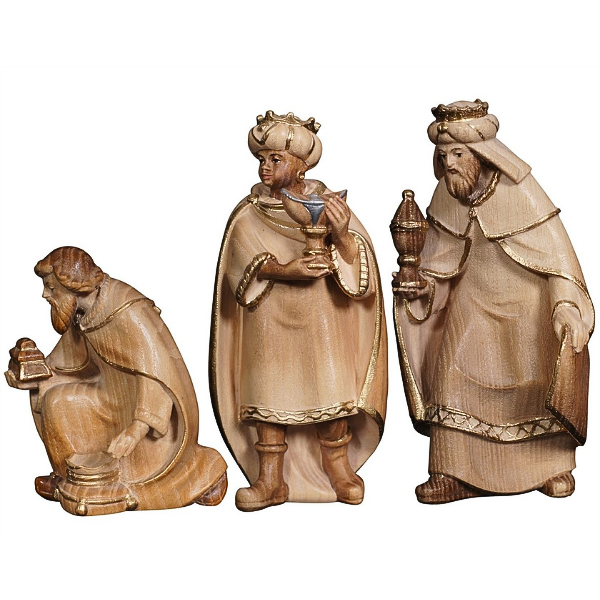 Pema Krippe_Drei Koenige_geschnitzt_gebeizt