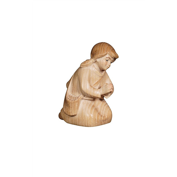Pema Krippe_holzgeschnitzt_Maedchen betend_gebeizt