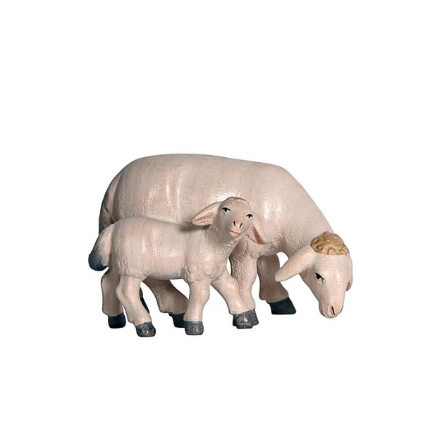 Pema Krippe_holzgeschnitzt_Schaf Lamm_color