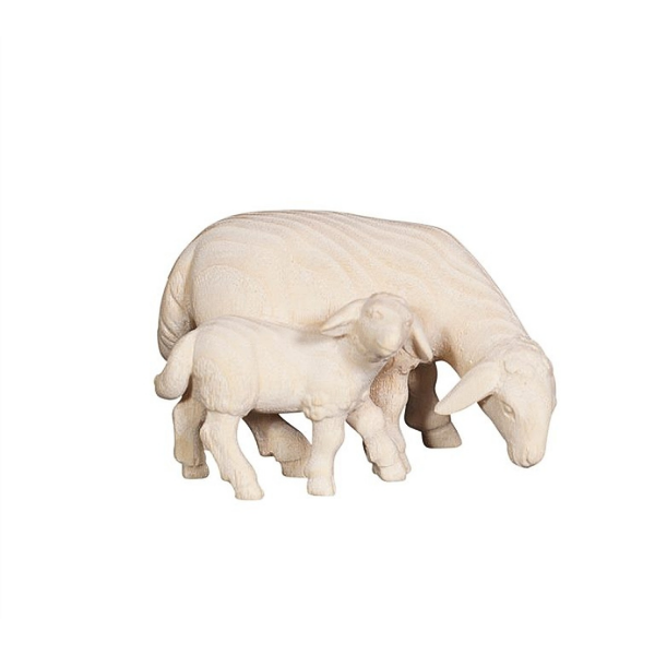 Pema Krippe_holzgeschnitzt_Schaf Lamm_natur