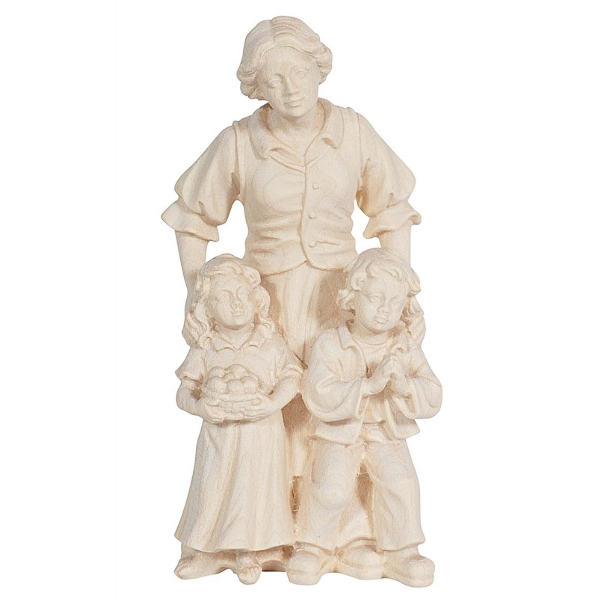 Rainell Krippe_holzgeschnitzt_Hirtin mit Kindern_natur