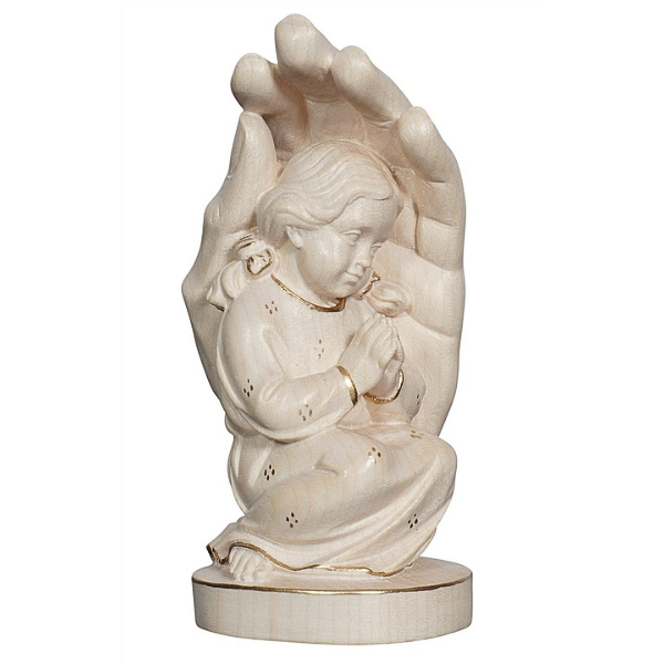 Schuetzende Hand_geschnitzt_Maedchen_gold