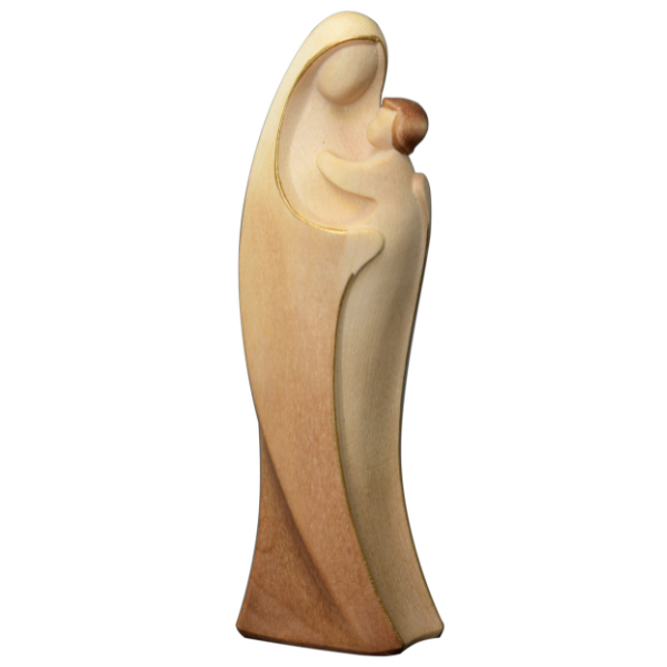 Stilisierte Madonna_holzgeschnitzt_gebeizt_gold
