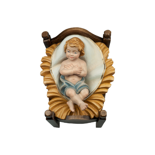 jesuskind hirtenkrippe holzgeschnitzt color