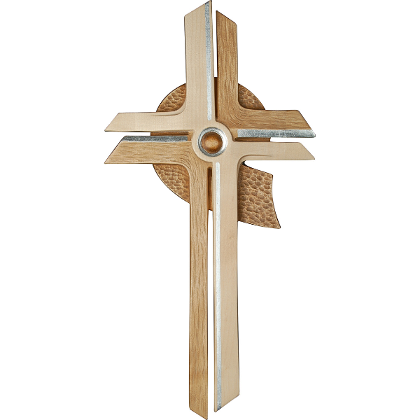 Besinnliches Kreuz_holzgeschnitzt_silber_beize