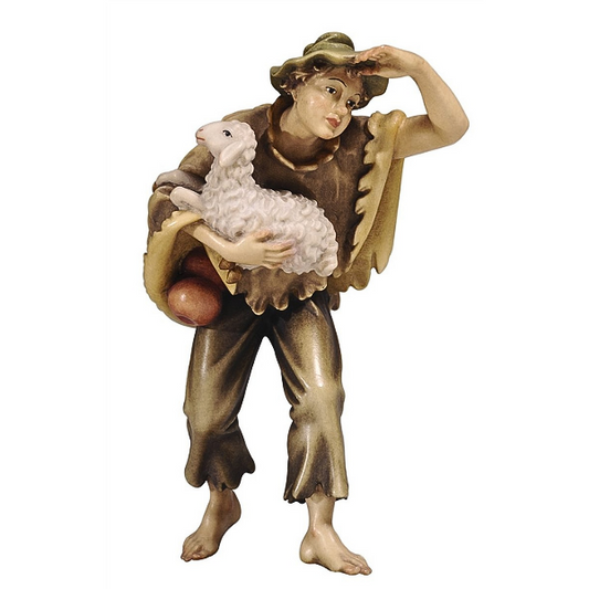 Kostner krippe_Junger Hirte mit Schaf_color