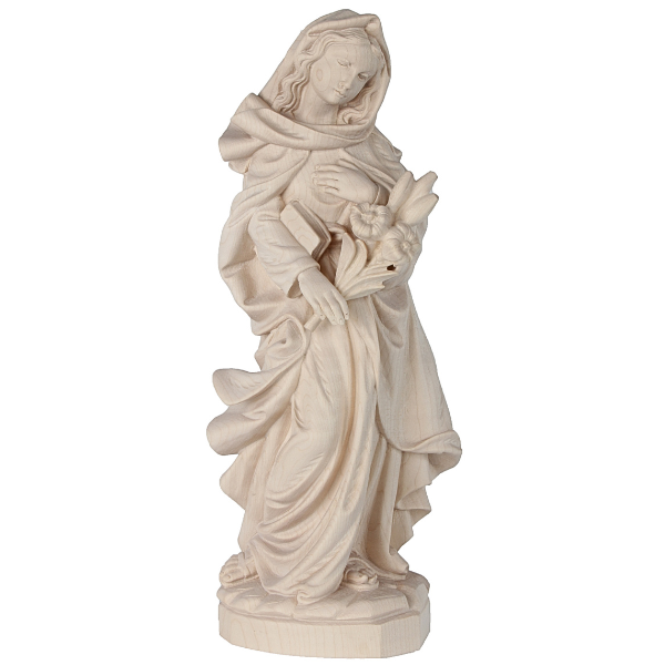 Madonna Immacolata mit Lilie_geschnitzt_natur