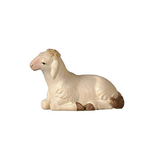 Pema Krippe_holzgeschnitzt_liegendes_Schaf_color