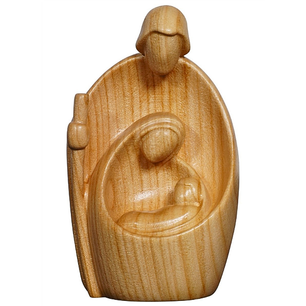 Stilisierte Krippengruppe_Olivenholz